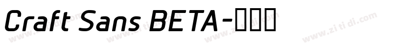 Craft Sans BETA字体转换